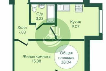 1-к квартира, 40,3 м², 1/7 эт.